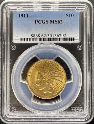 1911 $10 Indian MS62 PGCS