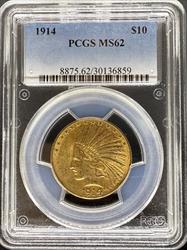 1914 $10 Indian MS62 PGCS