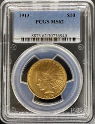 1913 $10 Indian MS62 PCGS