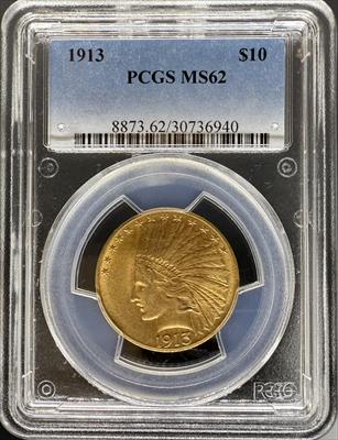 1913 $10 Indian MS62 PCGS
