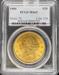 1904 $20 Liberty MS65 PCGS