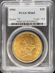 1904 $20 Liberty MS65 PCGS