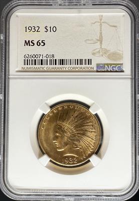 1932 $10 Indian MS65 NGC