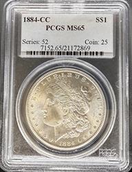 1884-CC Morgan Dollar MS65 PCGS