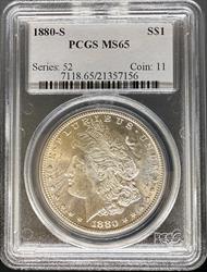 1880-S Morgan Dollar MS65 PCGS