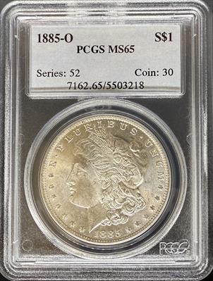 1885-O Morgan Dollar MS65 PCGS