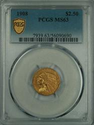 1908 $2.5 Indian MS63 PCGS
