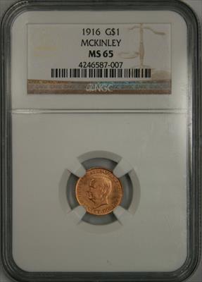 1916 G$1 McKinley MS65 NGC