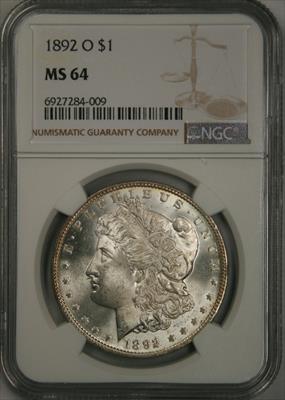 1892-O Morgan Dollar MS64 NGC