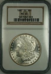 1881-CC Morgan Dollar MS65 NGC