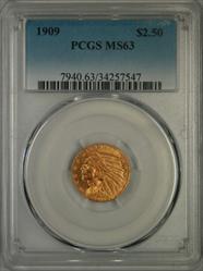 1909 $2.5 Indian MS63 PCGS