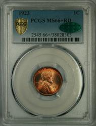 1923 Lincoln Cent MS66+RD PCGS CAC