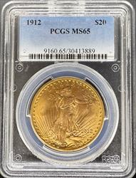 1912 $20 St Gaudens MS65 PCGS
