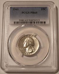 1941 Washington Quarter PR65 PCGS Low Proof Mintage