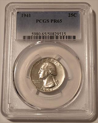 1941 Washington Quarter PR65 PCGS Low Proof Mintage