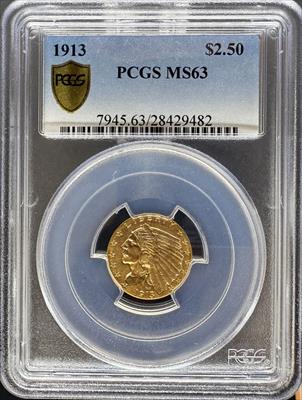1913 $2.5 Indian MS63 PCGS