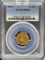 1914 $2.5 Indian MS63 PCGS
