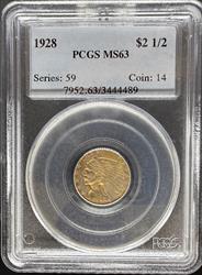 1928 $2.5 Indian MS63 PCGS