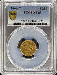 1860-C $2.5 Liberty XF45 PCGS