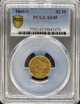 1860-C $2.5 Liberty XF45 PCGS