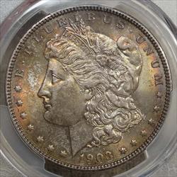 1903 Morgan Dollar, PCGS MS-65, Nice Color