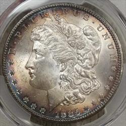 1885-CC Morgan Dollar, Choice Uncirculated PCGS/CAC MS-64, Nice Color