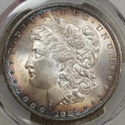 1885-CC Morgan Dollar, Choice Uncirculated PCGS/CAC MS-64, Nice Color