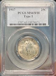 1917 T1 Standing Liberty Quarter MS65FH PCGS
