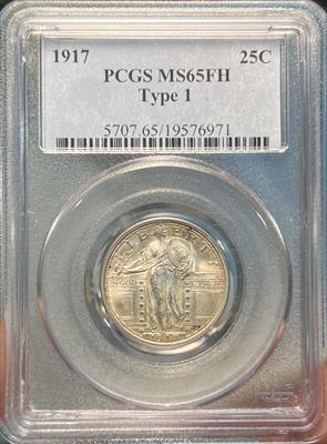 1917 T1 Standing Liberty Quarter MS65FH PCGS