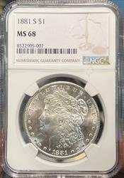 1881-S Morgan Dollar MS68 NGC