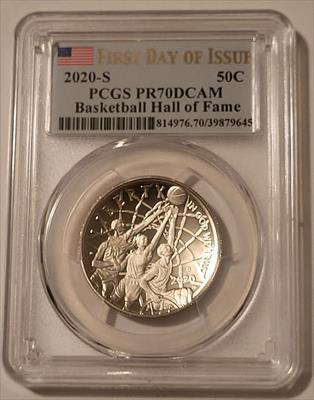2020 S Basketball HOF Commemorative Half Dollar Proof PR70 DCAM PCGS FDI