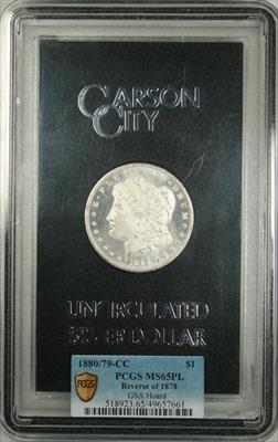 1880/79-CC Rev 78 GSA Morgan Dollar MS65PL PCGS