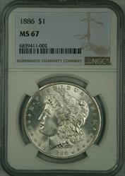 1886 Morgan Dollar MS67 NGC