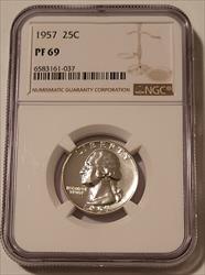 1957 Washington Quarter Proof PF69 NGC