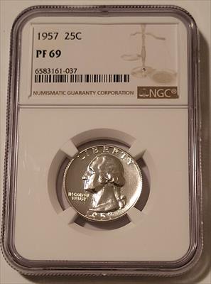 1957 Washington Quarter Proof PF69 NGC