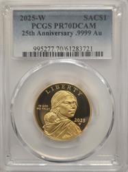 2025-W G$1 Sacagawea PR70DCAM PCGS 25th Anniversary