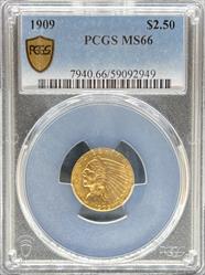 1909 $2.5 Indian MS66 PCGS
