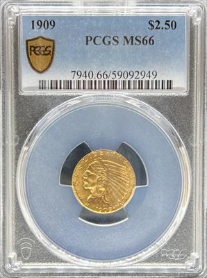 1909 $2.5 Indian MS66 PCGS