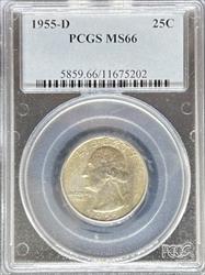 1955-D Washington Quarter MS66 PCGS