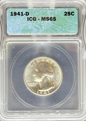 1941-D Washington Quarter MS65 ICG
