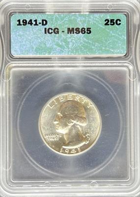 1941-D Washington Quarter MS65 ICG