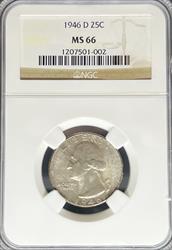 1946-D Washington Quarter MS66 NGC