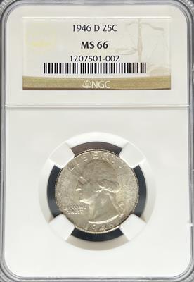 1946-D Washington Quarter MS66 NGC