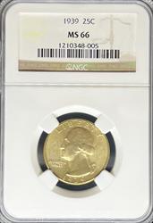 1939 Washington Quarter MS66 NGC