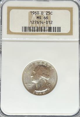1960-D Washington Quarter MS66 NGC