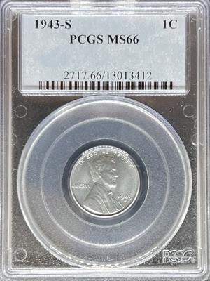 1943-S Steel Lincoln Cent MS66 PCGS