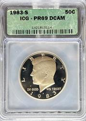 1983-S Kennedy Half Dollar PR69DCAM IGC