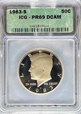 1983-S Kennedy Half Dollar PR69DCAM IGC
