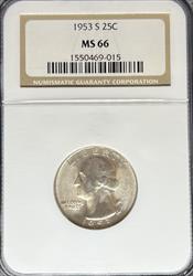 1953-S Washington Quarter MS66 NGC