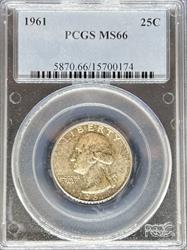 1961 Washington Quarter MS66 PCGS